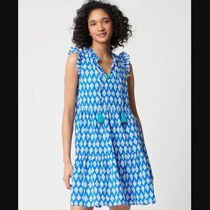 J.Crew - Ruffle-sleeve tiered beach dress, Size M (NWT)